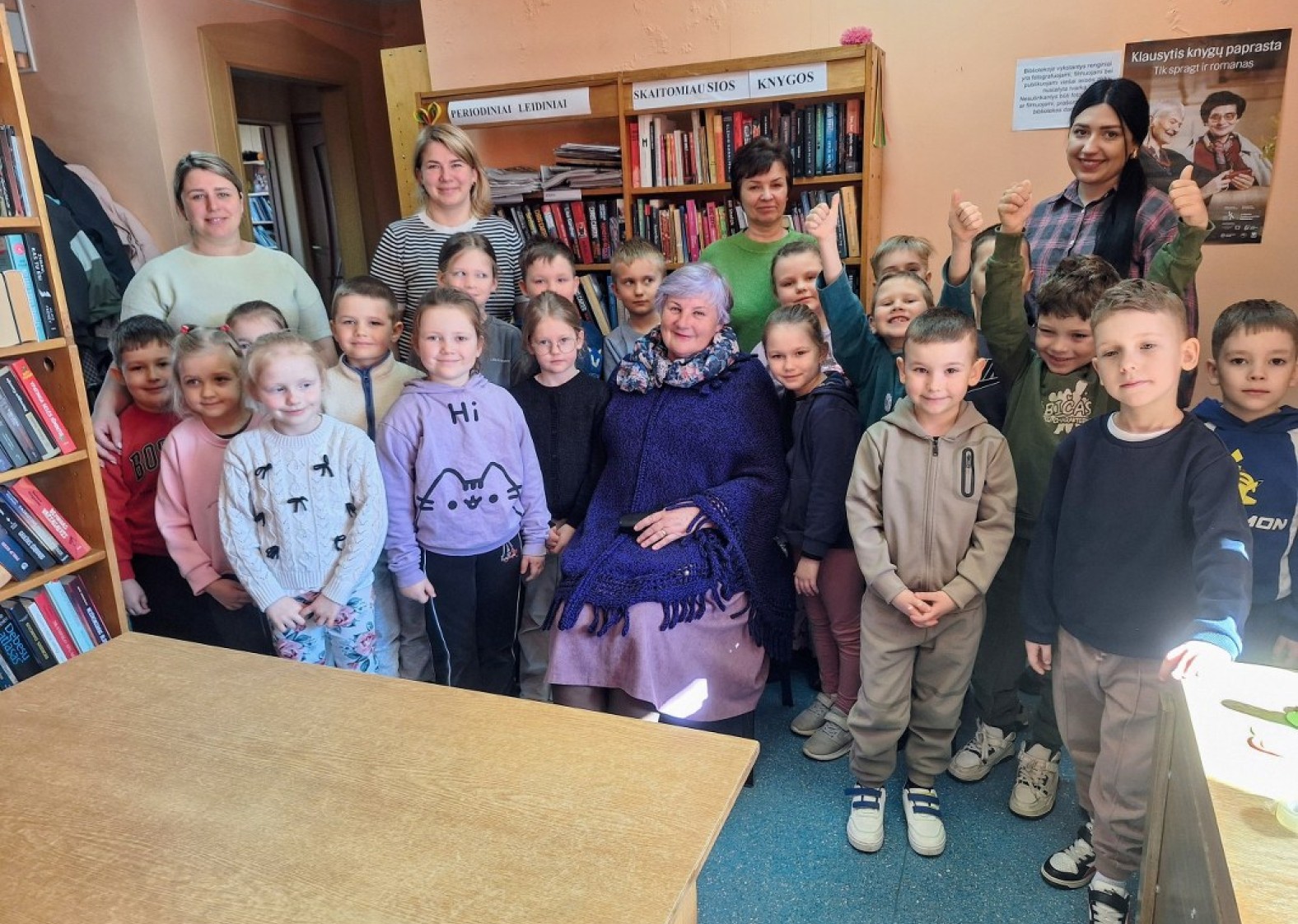 Vaiki&scaron;kos knygos diena Kvėdarnos bibliotekoje
