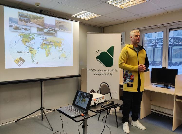 Susitikimas su keliautoju Audriumi Sutkumi