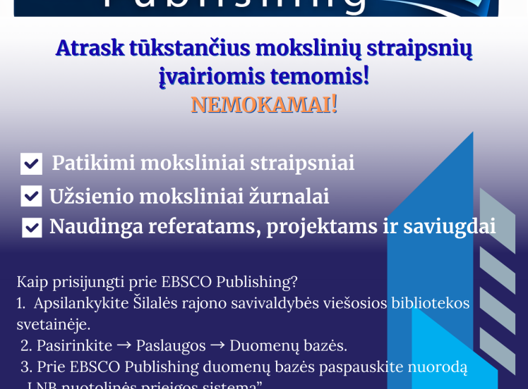 Atrask tūkstančius mokslinių straipsnių įvairiomis temomis!