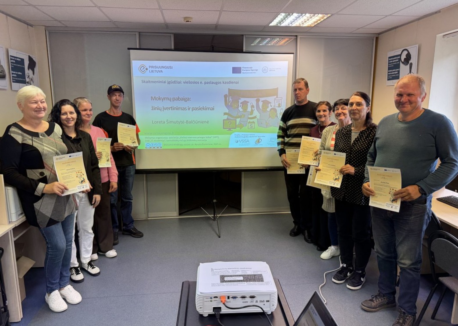 Sėkmingai užbaigti skaitmeninio ra&scaron;tingumo mokymai