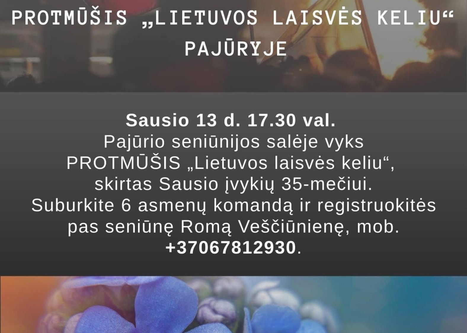 Protmū&scaron;is &bdquo;Lietuvos laisvės keliu" Pajūryje