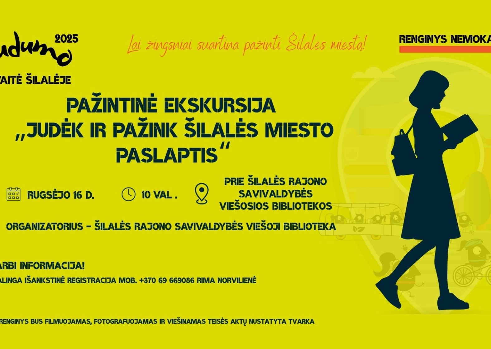 Judumo savaitės proga biblioteka kviečia į pažintinę ekskursiją po &Scaron;ilalės miestą