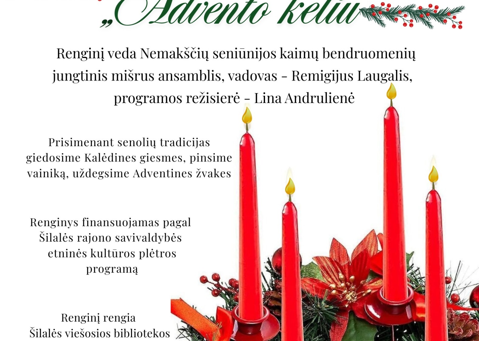 Literatūrinė muzikinė impresija &bdquo;Advento keliu&ldquo;