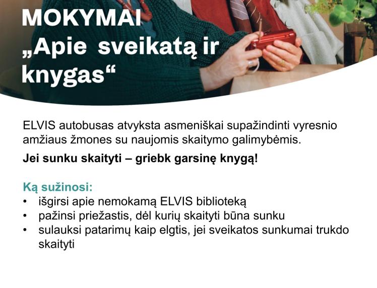 Mokymai „Apie sveikatą ir knygas“
