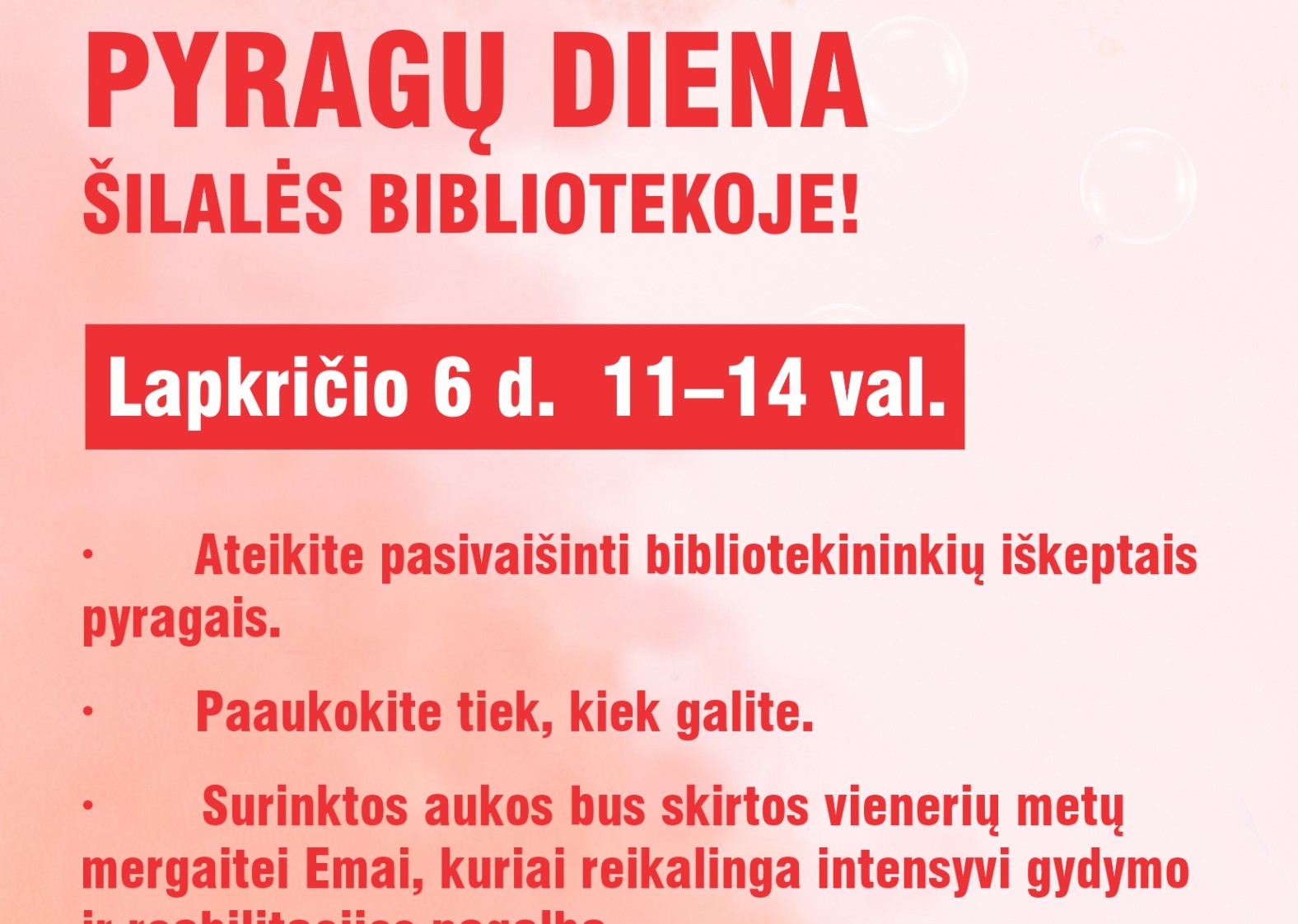 PYRAGŲ DIENA &Scaron;ILALĖS BIBLIOTEKOJE!