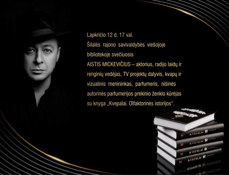 Kviečiame į susitikimą su Aisčiu Mickevičiumi ir jo knygos „Kvepalai. Olfaktorinės istorijos“ pristatymą