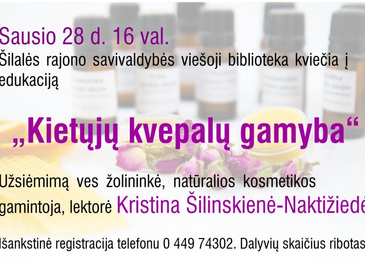Kviečiame į edukaciją „Kietųjų kvepalų gamyba“