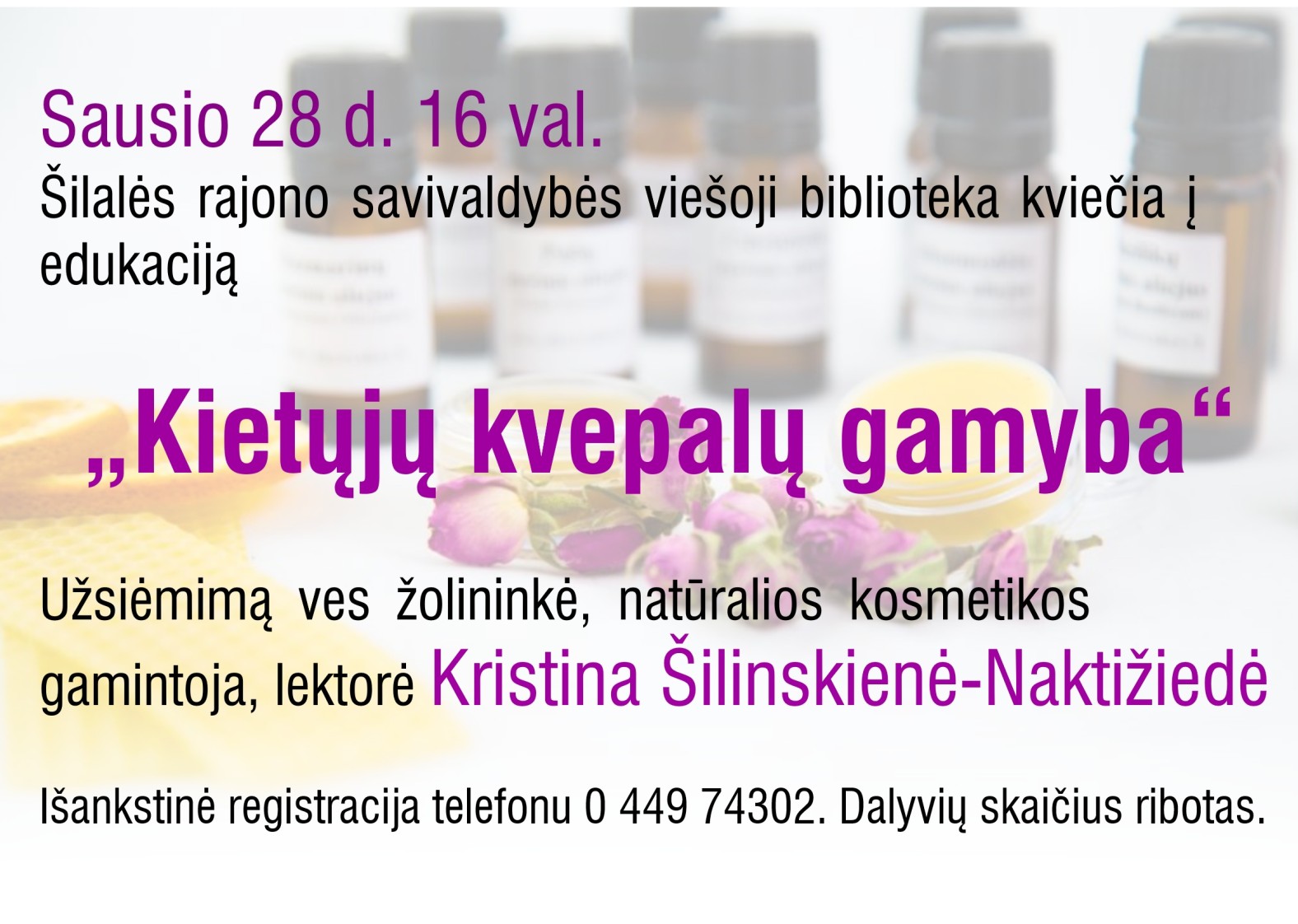 Kviečiame į edukaciją &bdquo;Kietųjų kvepalų gamyba&ldquo;