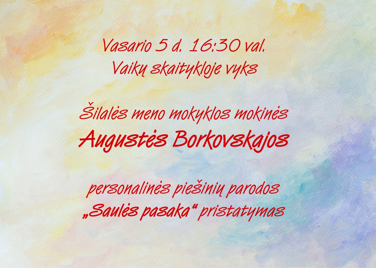 Kviečiame į parodos pristatymą