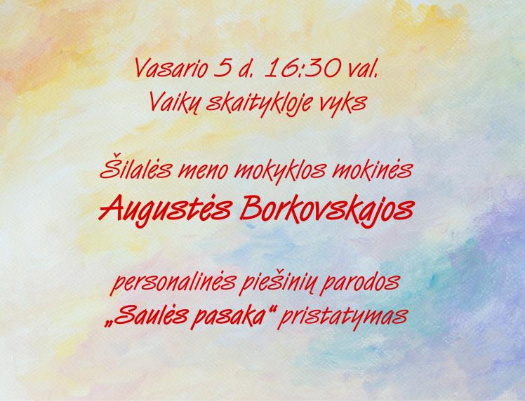 Kviečiame į parodos pristatymą