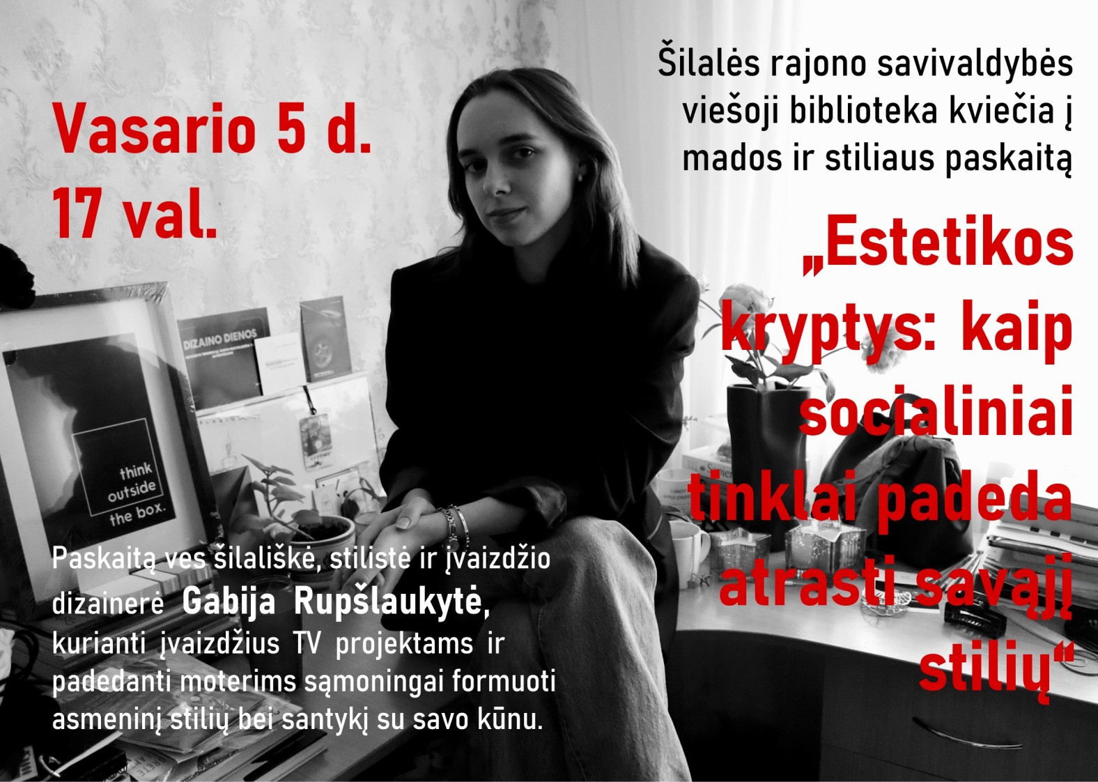 Kviečiame į mados ir stiliaus paskaitą &bdquo;Estetikos kryptys: kaip socialiniai tinklai padeda atrasti savąjį stilių&ldquo;