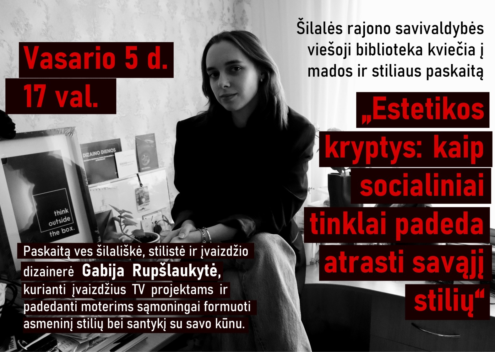 Kviečiame į mados ir stiliaus paskaitą &bdquo;Estetikos kryptys: kaip socialiniai tinklai padeda atrasti savąjį stilių&ldquo;