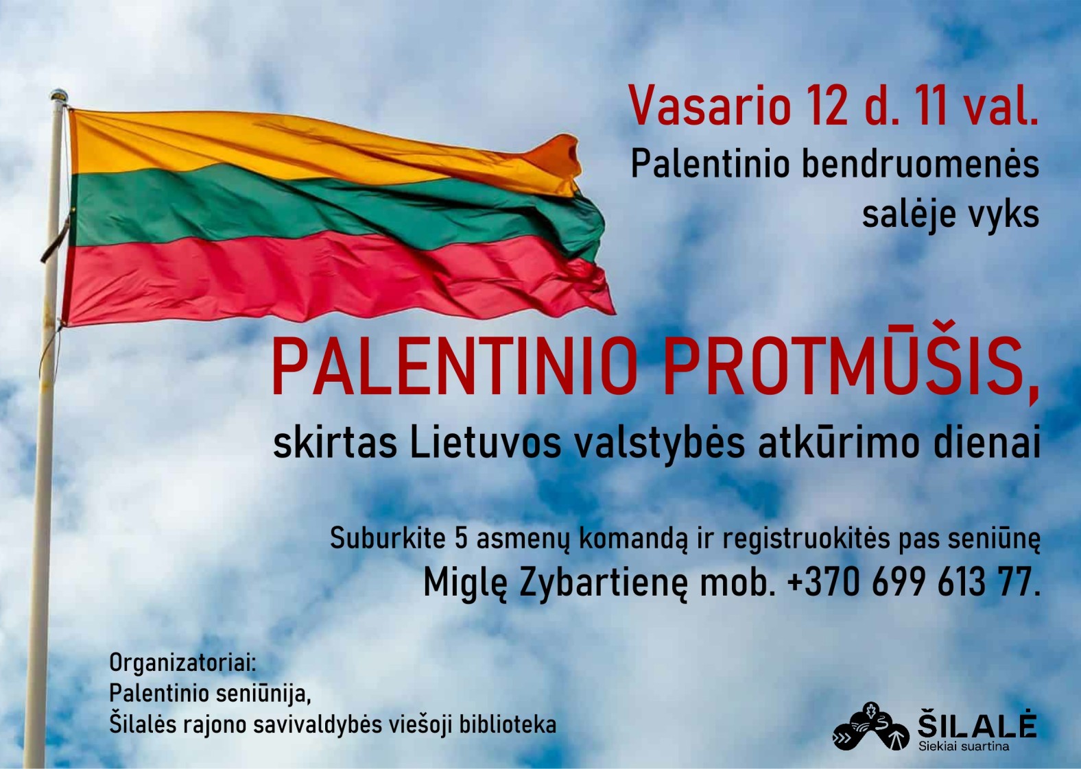 PALENTINIO PROTMŪ&Scaron;IS, skirtas Lietuvos valstybės atkūrimo dienai