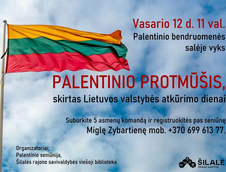 PALENTINIO PROTMŪŠIS, skirtas Lietuvos valstybės atkūrimo dienai