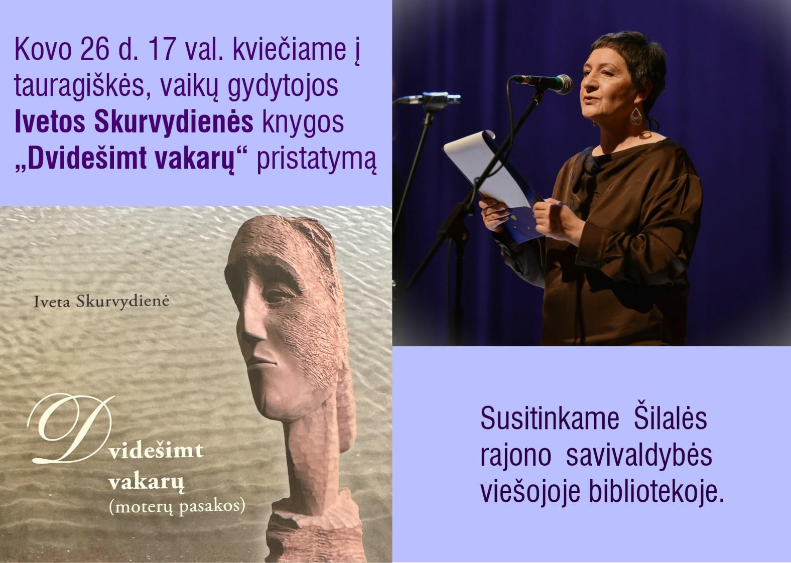 Kviečiame į knygos &bdquo;Dvide&scaron;imt vakarų&ldquo; pristatymą