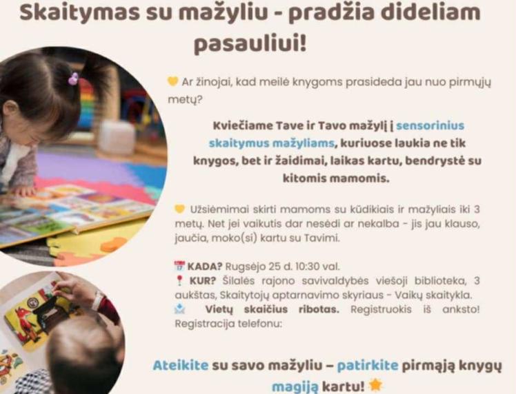 Skaitymas su mažyliu - pradžia dideliam pasauliui!